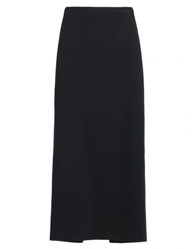 Ann Demeulemeester Virgin Wool Maxi Skirt In Black