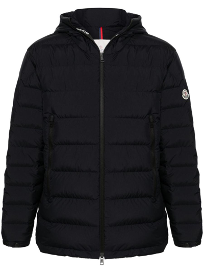 Moncler Chambeyron Quilted Hooded Jacket In Navy