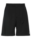 Amiri Man Shorts & Bermuda Shorts Black Size 36 Wool, Nylon
