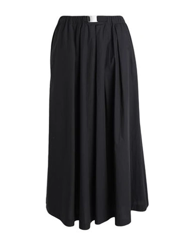 Brunello Cucinelli Woman Maxi Skirt Black Size 8 Cotton, Polyester, Elastane, Brass