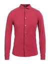 Drumohr Man Shirt Garnet Size Xs Cotton In Red