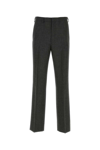 Prada Wool Pant In Dark Grey Blend In Grey
