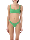Reina Olga Ginny Scrunch Bikini In Green