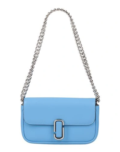 Marc Jacobs Woman Handbag Azure Size - Bovine Leather, Polyurethane In Blue