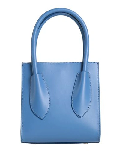 Laura Di Maggio Woman Handbag Blue Size - Leather
