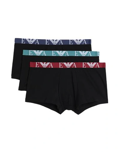 Emporio Armani Underwear Set Man Boxer Black Size M Cotton, Elastane