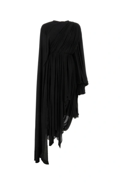 BALENCIAGA BALENCIAGA WOMAN BLACK CREPE DRESS