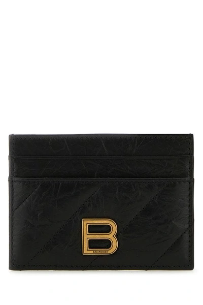 Balenciaga Woman Black Leather Card Holder