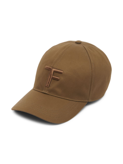 Tom Ford Men's Tf-logo Baseball Cap In Olive Brown