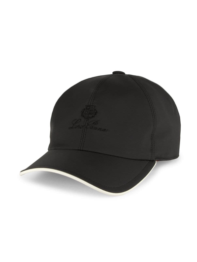 Loro Piana Logo-embroidered Storm System® Shell Baseball Cap In Pearl Grey Ivory