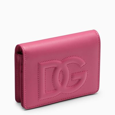 DOLCE & GABBANA DOLCE&GABBANA SMALL WISTERIA LEATHER WALLET WOMEN