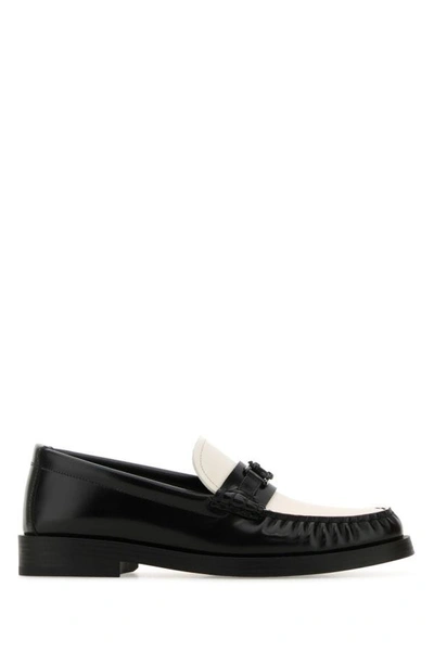 Jimmy Choo Woman Two-tone Leather Addie Loafers In Multicolor