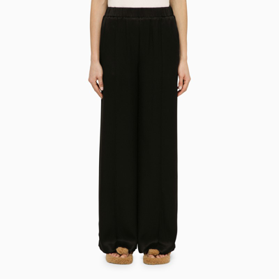 Loewe Black Silk Palazzo Trousers Women