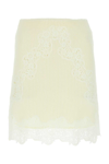 Chloé Chloe Ivory Stretch Wool Blend Skirt In White