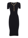 Elisabetta Franchi Embellished Midi Dress In Black