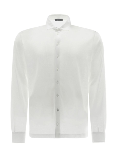 Herno Buttoned Long Sleeve Shirt In White