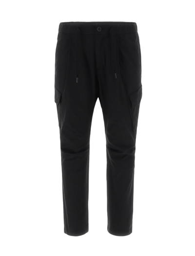 Herno Logo Patch Drawstring Trousers In Blue