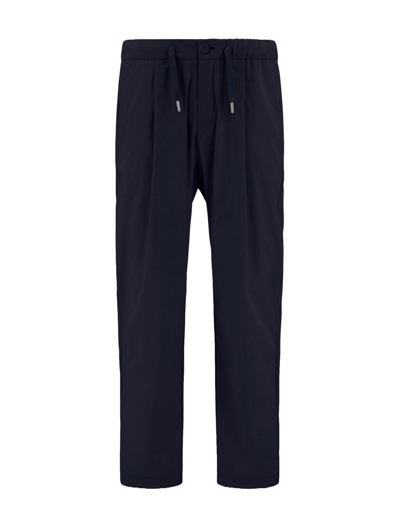 Herno Trousers Blue In Navy Blue