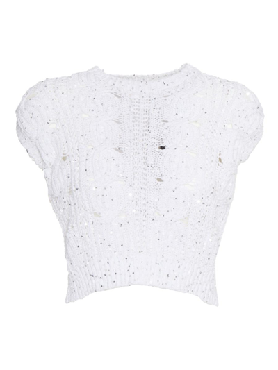 Lorena Antoniazzi Knitted Vest In White