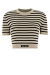 MIU MIU MIU MIU WOMAN EMBROIDERED COTTON TOP