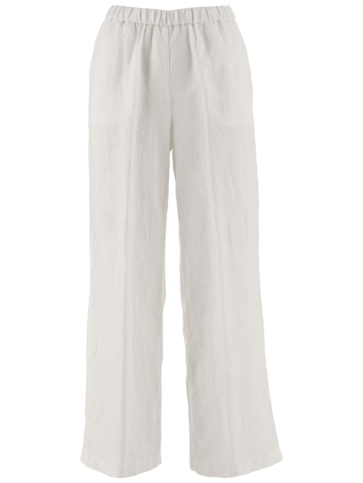Aspesi Ribbed Waist Trousers In White