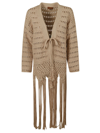 Alanui Love Letter To India Cardigan In Beige