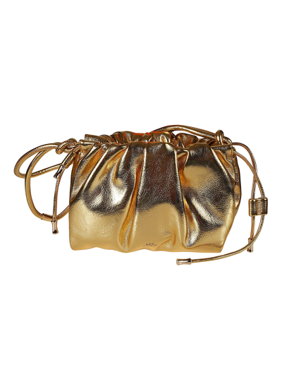 Apc Ninon Mini Drawstring Shoulder Bag In Raa Gold