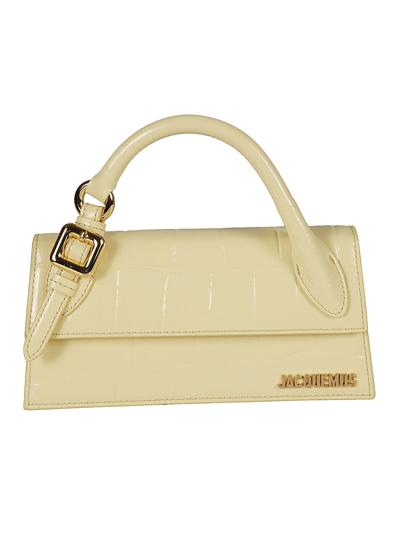 Jacquemus Le Chiquito Long Tote In Pale Yellow