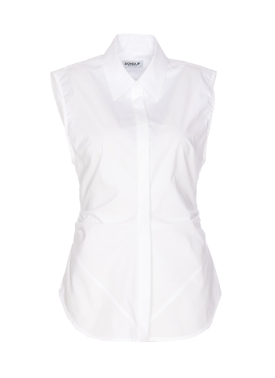 Dondup Sleeveless Shirt In White