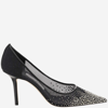 JIMMY CHOO LOVE 85MM TULLE PUMPS WITH RHINESTONES