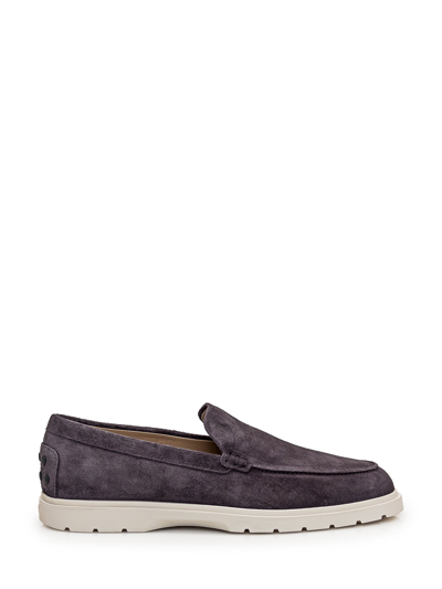 Tod's Leather Loafer In Ombra