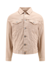 Brunello Cucinelli Lightweight Denim Jacket In Beige