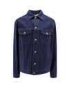 Burberry Indigo Blue Vintage-inspired Denim Jacket With Button Fastening In Blue
