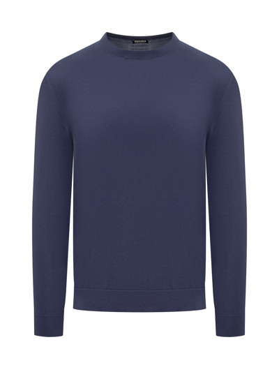 Zegna Sweater In Blu