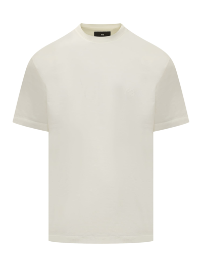 Y-3 T-shirt With Logo In Owhite
