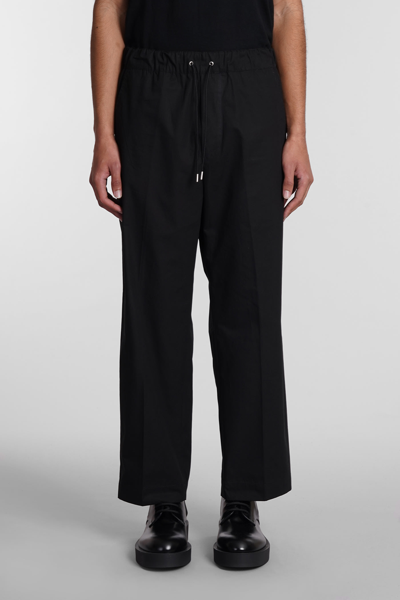Oamc Trousers In Black Cotton