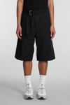 Oamc Shorts In Black Cotton In Black