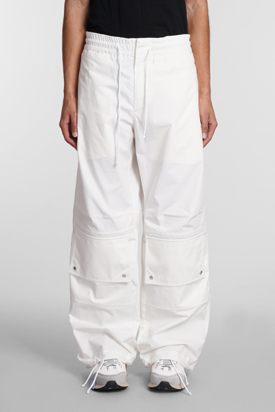 Oamc Pants In White Cotton