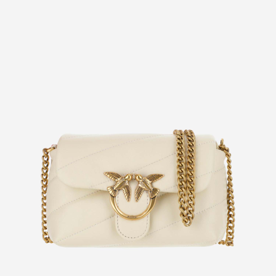 Pinko Baby Love Puff Quilted Shoulder Bag In White