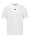 Gcds Crew Neck Logo T-shirt With Plain Pattern In White