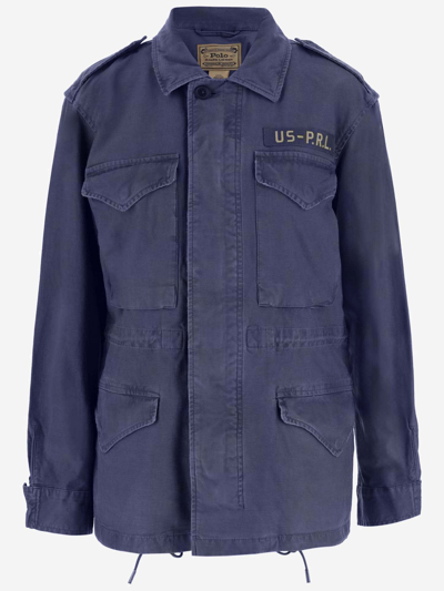 Ralph Lauren Multi-pocket Cotton Jacket In Blue