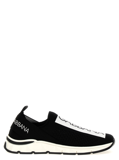 Dolce & Gabbana Kids' Sorrento 2,0 Sneakers In White/black