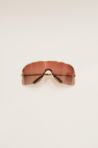 Jonathan Simkhai Alessa Oversized Sunglasses In Light Gold
