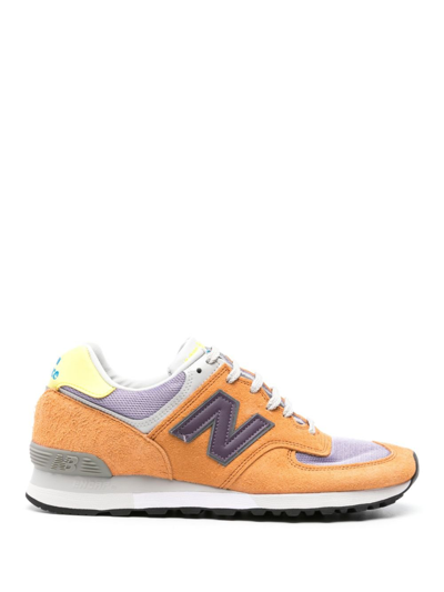 New Balance Orange 576 Suede Sneakers