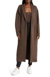 Nike Women's  Sportswear Tech Fleece Oversized Duster Jacket In Baroque Brown/ Black