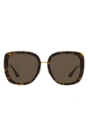 Versace 56mm Pillow Sunglasses In Havana