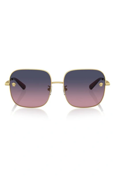 Versace 59mm Gradient Square Sunglasses In Gold Gradient