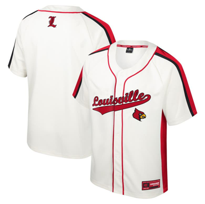Colosseum Cream Louisville Cardinals Ruth Button-up Baseball Jersey