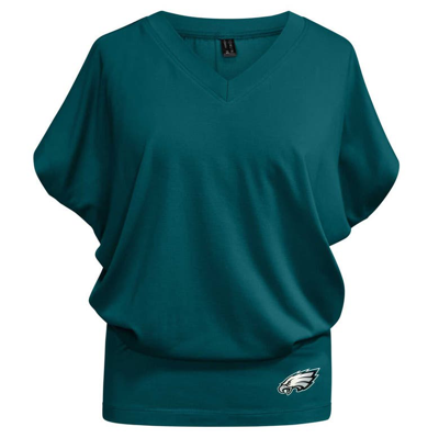 Kiya Tomlin Green Philadelphia Eagles Blousy V-neck T-shirt