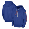 NIKE NIKE BLUE NEW YORK KNICKS AUTHENTIC PERFORMANCE PULLOVER HOODIE